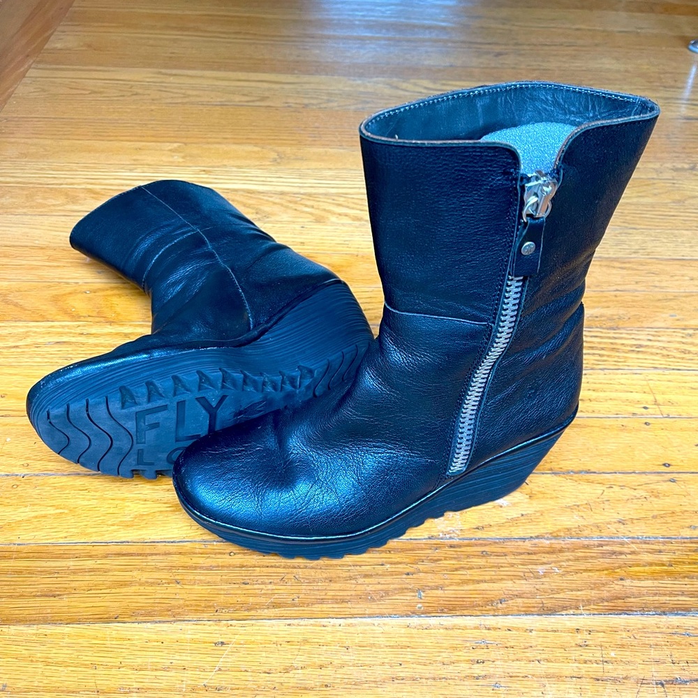 Fly London Black Booties